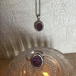 Lia Sophia necklace and ring set